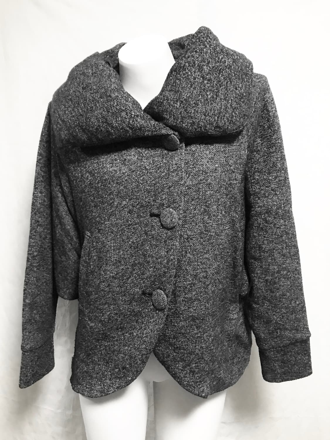 빈티지 세실맥비 아카이브 사선 단추 빅 카라 자켓 상품이미지3