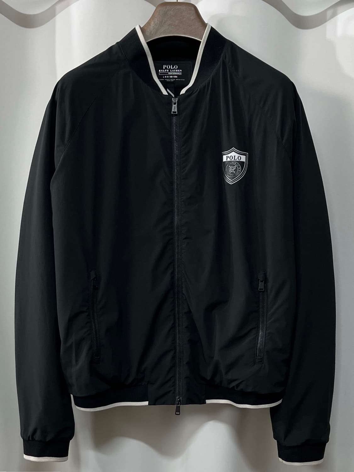 폴로 랄프로렌 블랙 p wing 스크래블 쉴드 블루종 자켓 상품이미지1