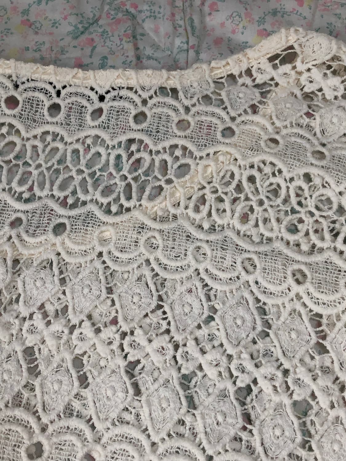 빈티지 크로쉐 크롭 반팔 니트 상품이미지8