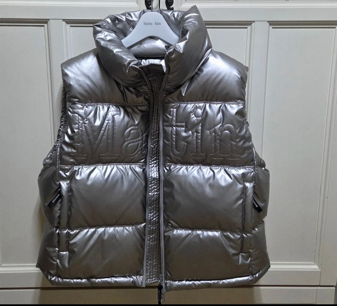 마뗑킴패딩 조끼 은색S 상품이미지1