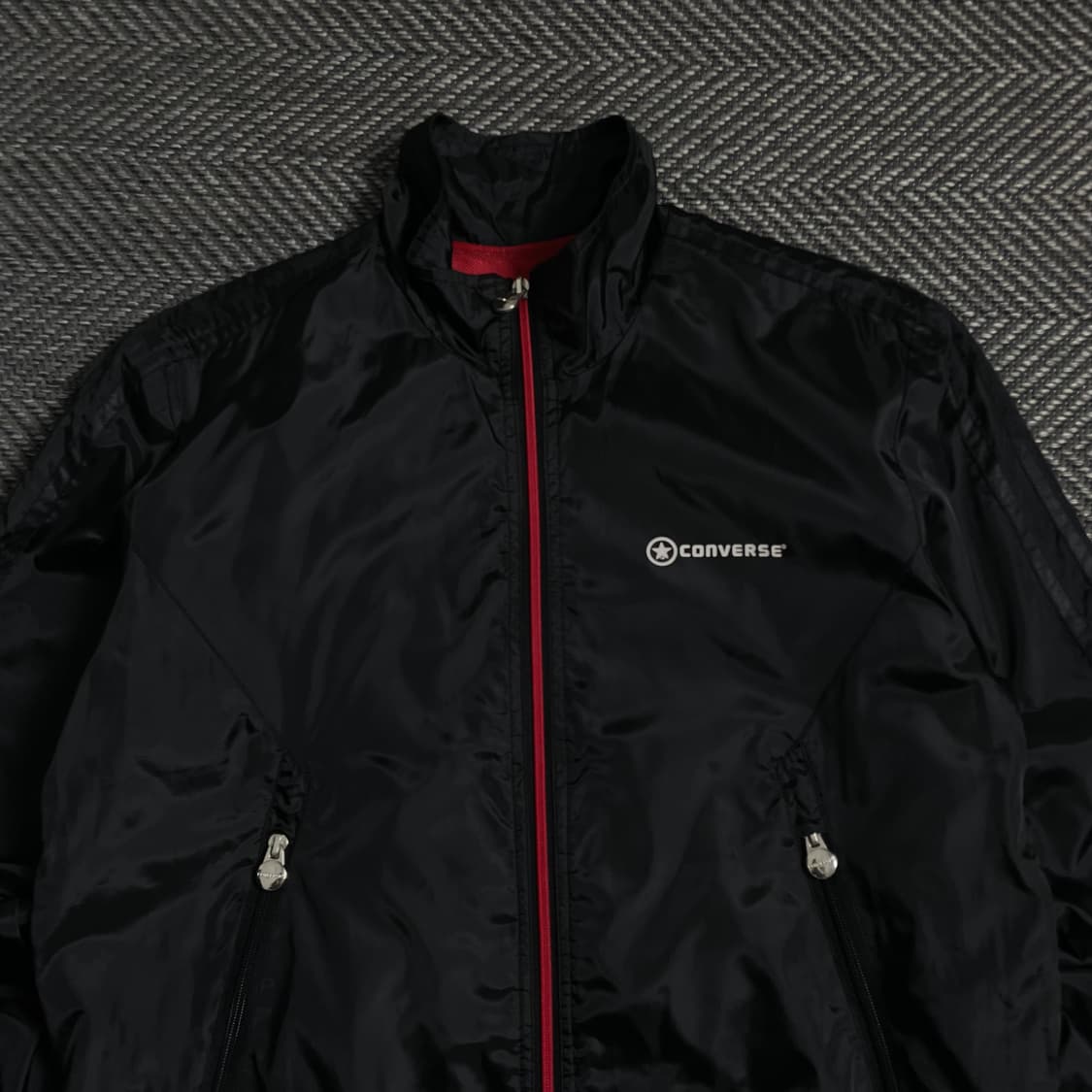 00s 컨버스 올드스쿨 디테일 블랙 우븐 트랙 자켓 y 3967 상품이미지5