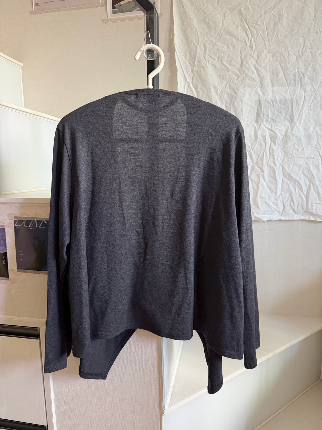 차콜 언발 면 가디건 상품이미지3