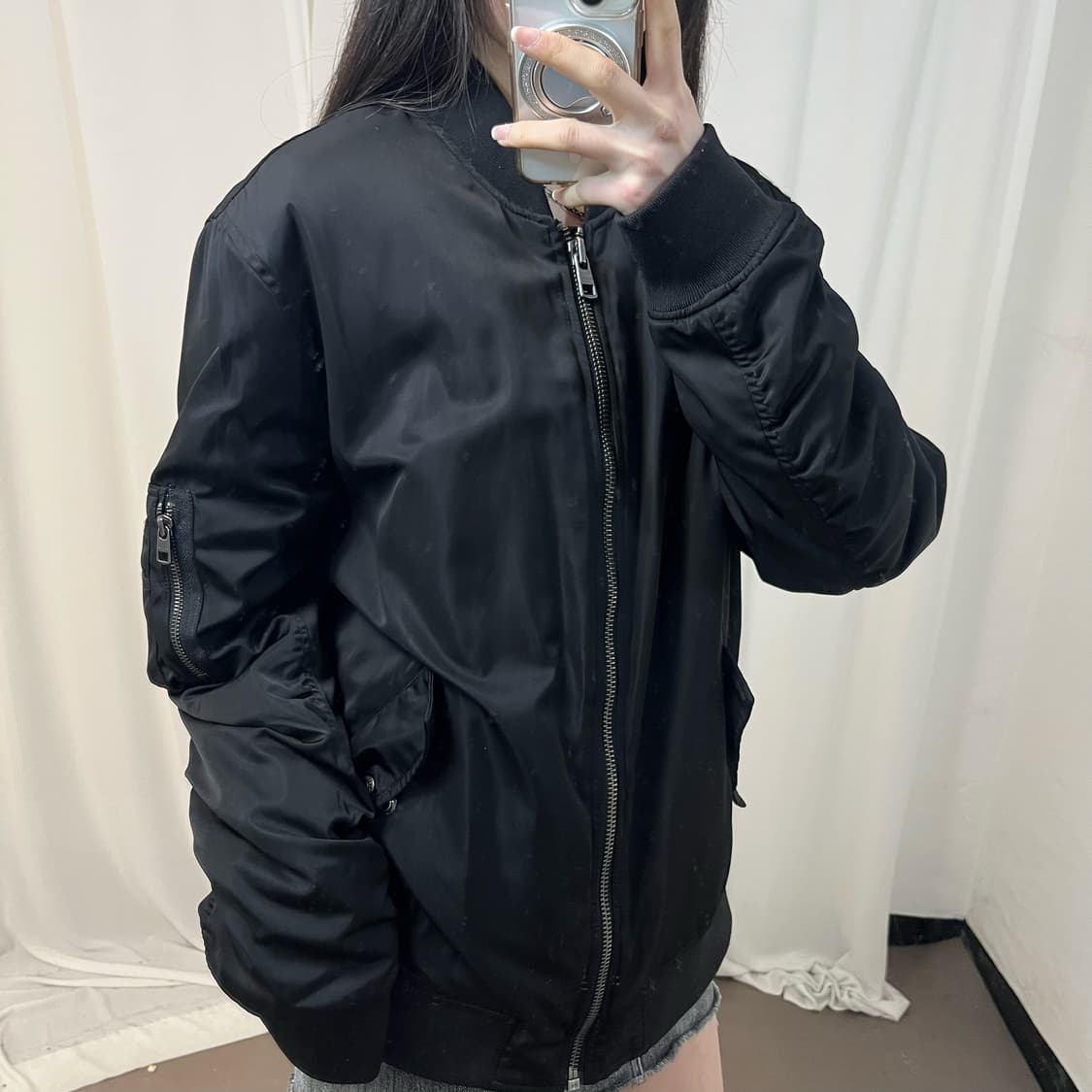 Calvin Klein black MA-1 jacket 상품이미지2
