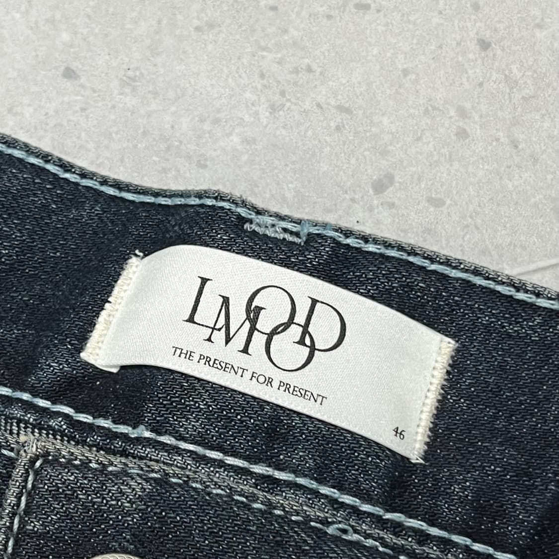 46 엘무드 진청 부츠컷 데님팬츠 상품이미지4