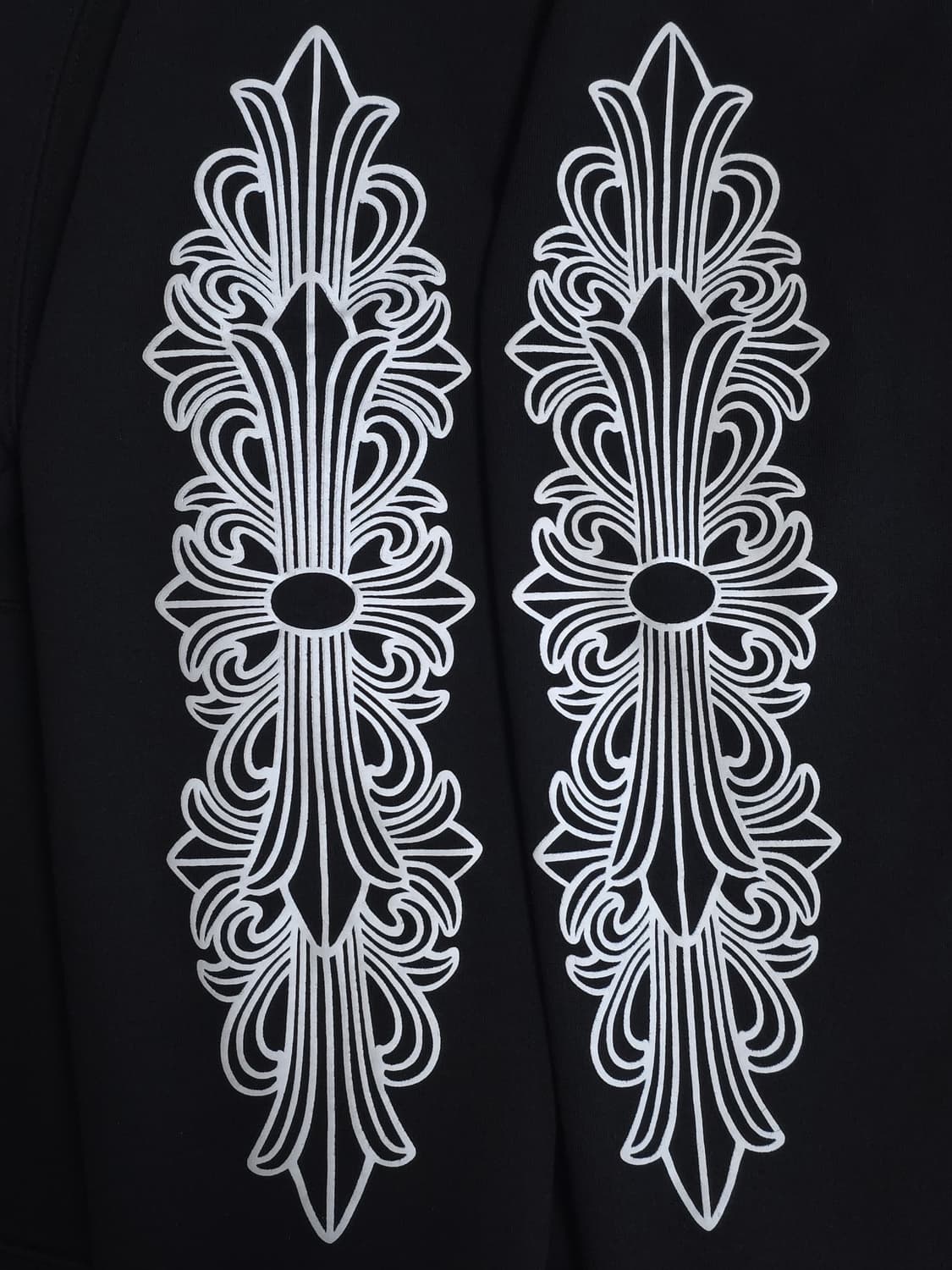 [XXL] 크롬하츠 홀스슈 플로랄 헤비웨이트 후드집업 블랙(새제품) 상품이미지5