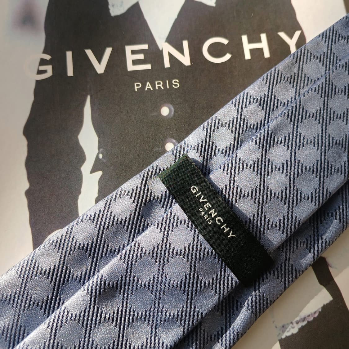 지방시 실크 블루 패턴 넥타이 8.5cm A+등급 A19487
 상품이미지7