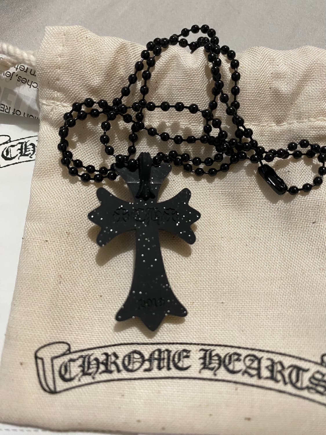 [OS] 크롬하츠 실리크롬 CH 크로스 볼체인 목걸이 2025 매트 블랙 상품이미지2