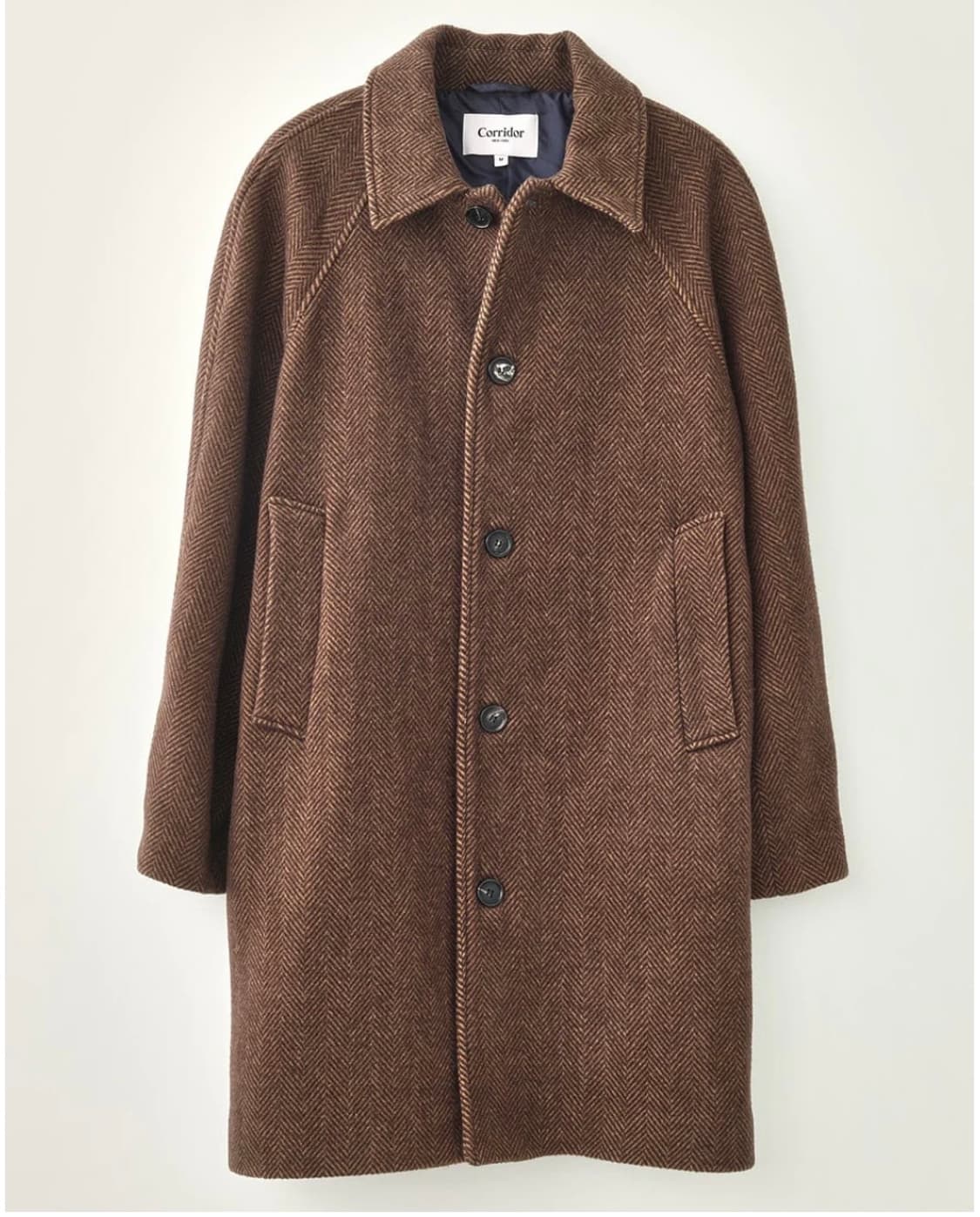 corridor 코리더 헤링본 레글란 오버코트 M사이즈 상품이미지1