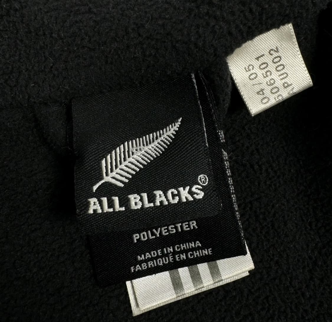 아디다스 올블랙 뉴질랜드 국대 플리스 집업 웜업 상품이미지4