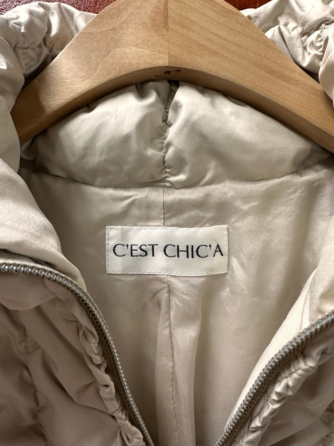 (OS)C’EST CHIC’A  하이넥 셔링 덕다운 패딩 상품이미지5