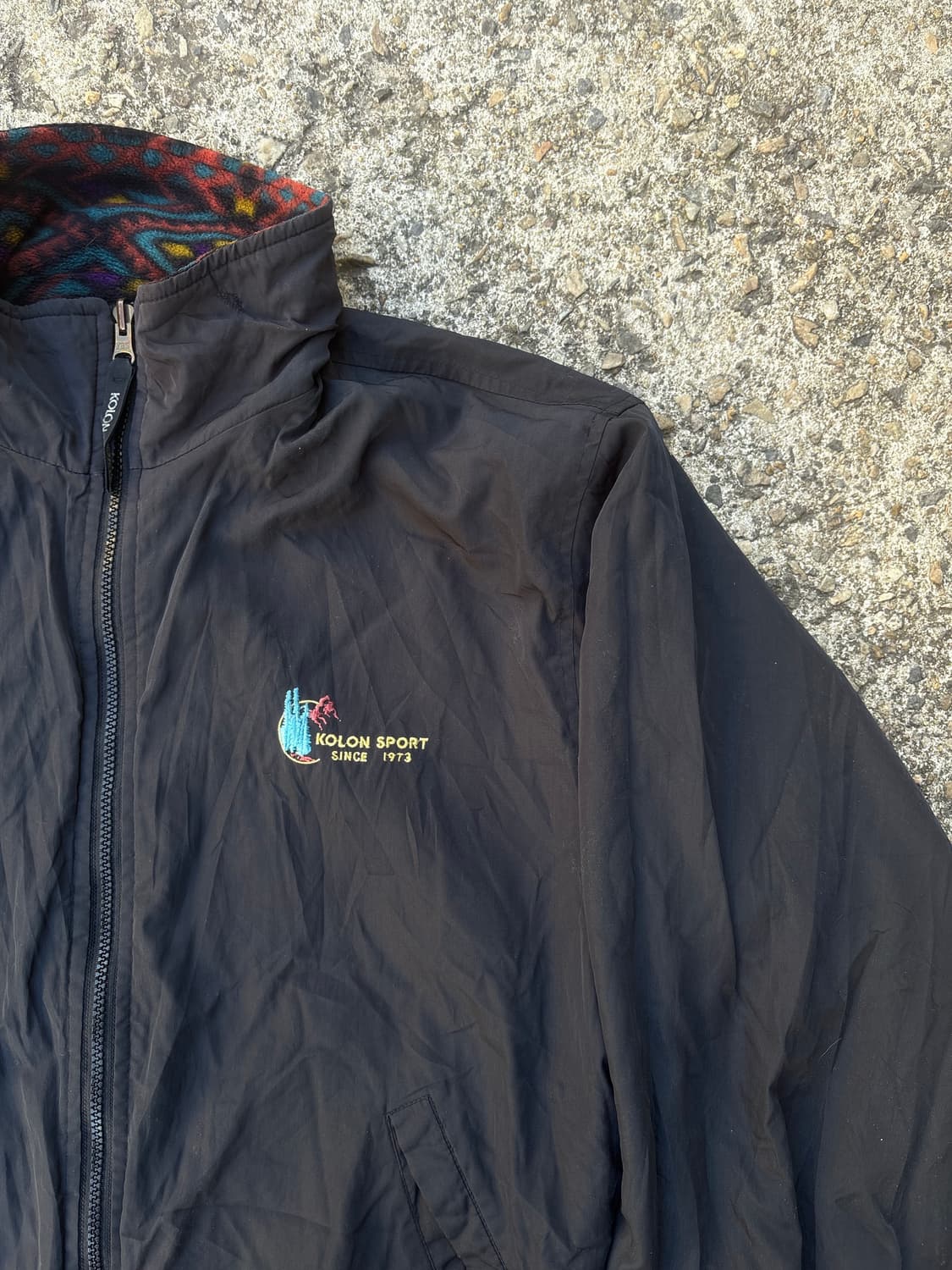 90s 코오롱 스포츠 플리스 러버시블 자켓 상품이미지6