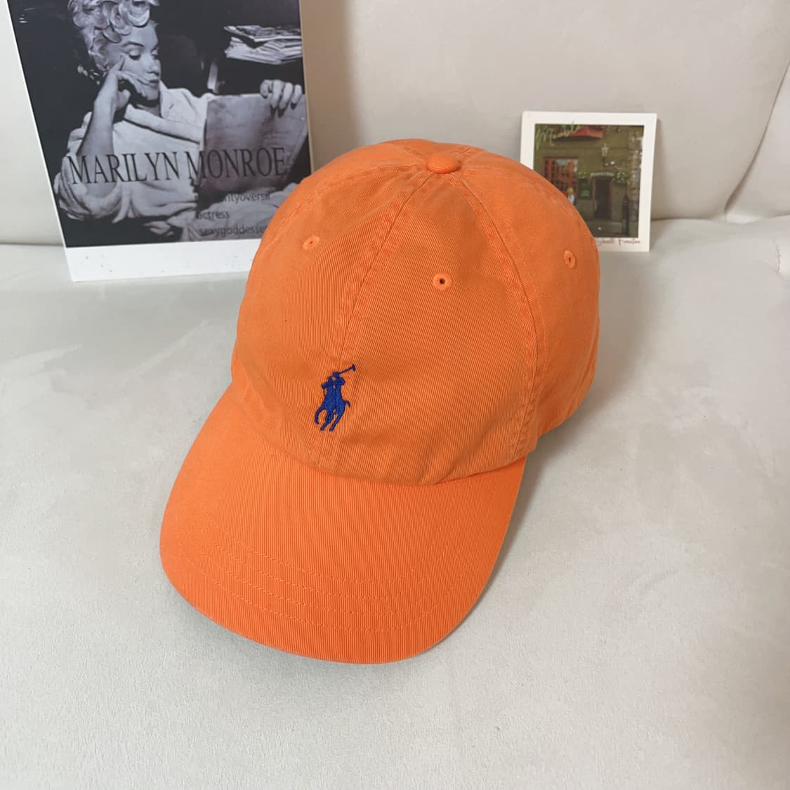 [정품] 폴로 오렌지 / 네이비포니 모자 상품이미지1