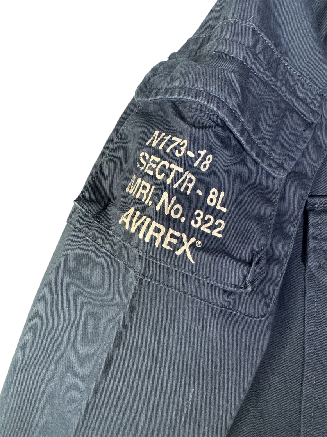 아비렉스 AVIREX USA 패치 밀리터리 셔츠 네이비 2XL 상품이미지5