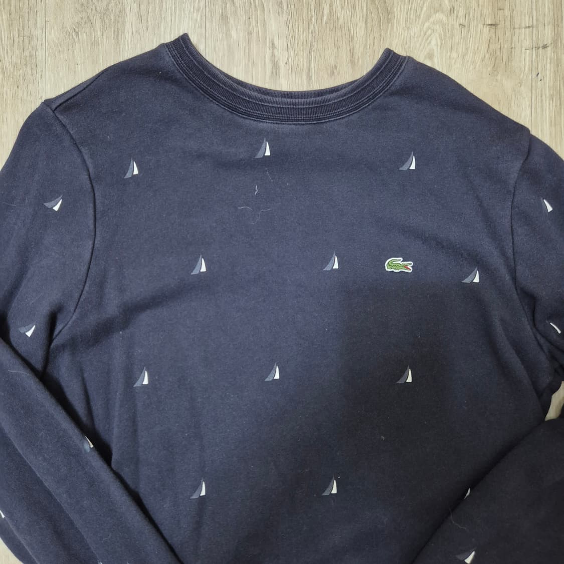 라코스테 자수 로고 와펜 맨투맨 상품이미지2
