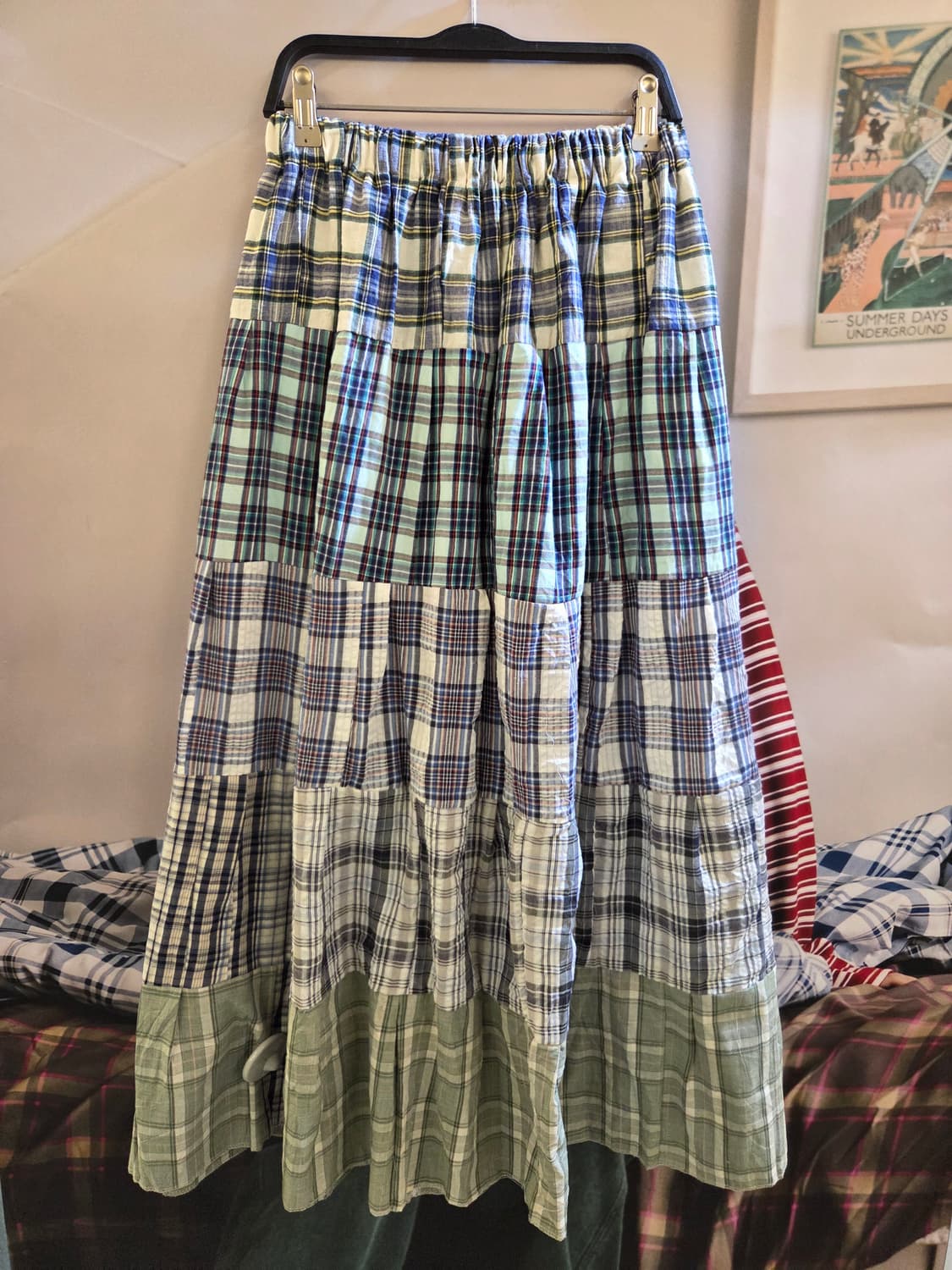 [MADE] 체크캉캉 롱 패치스커트🤍 상품이미지3