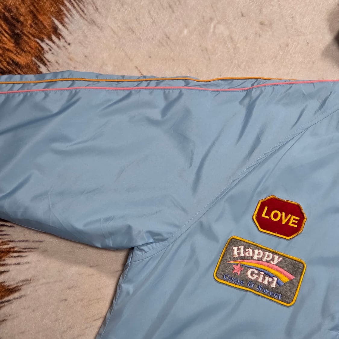 빈티지 키치 패치 스카이 롱점퍼 상품이미지2