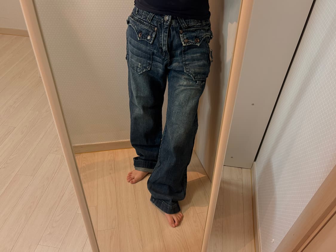 빈티지 카고 데님 팬츠 상품이미지1