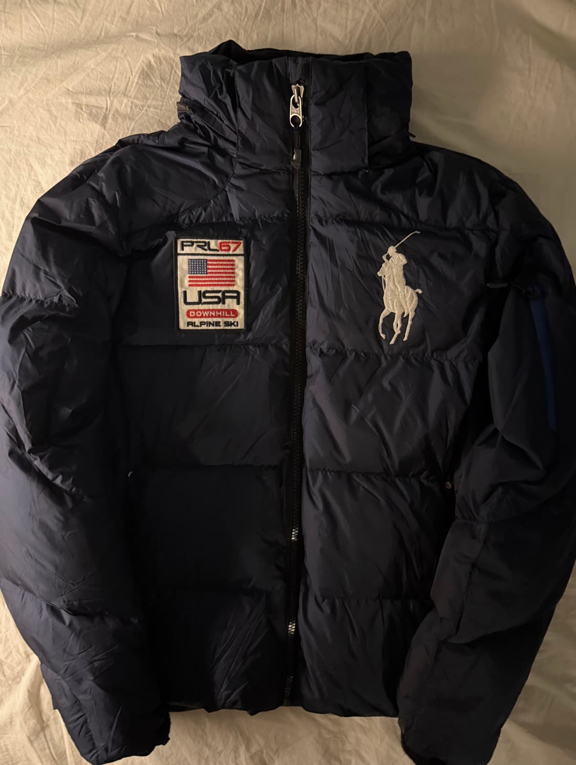 폴로 빅포니 성조기 패딩 네이비 상품이미지4