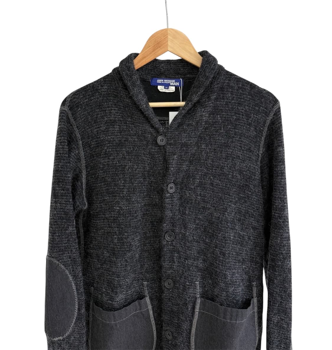 준야 와타나베 모헤어 엘보패치 포켓 가디건 상품이미지3