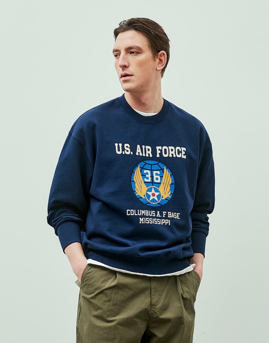 유니폼브릿지 US 에어포스 스웻셔츠 맨투맨 네이비 XL 상품이미지4