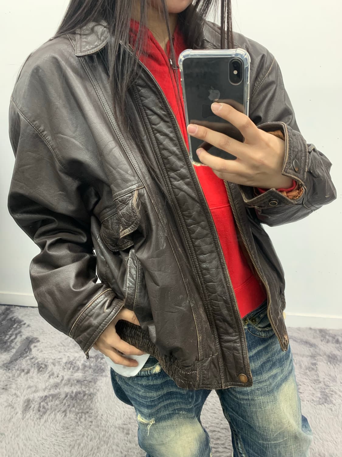 Durante 카우 하이드 레더자켓 상품이미지2