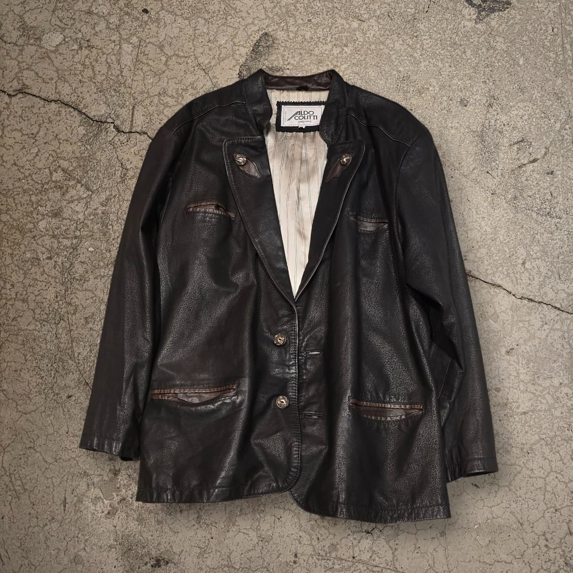 80s vintage Nappa Leather Jacket 상품이미지1