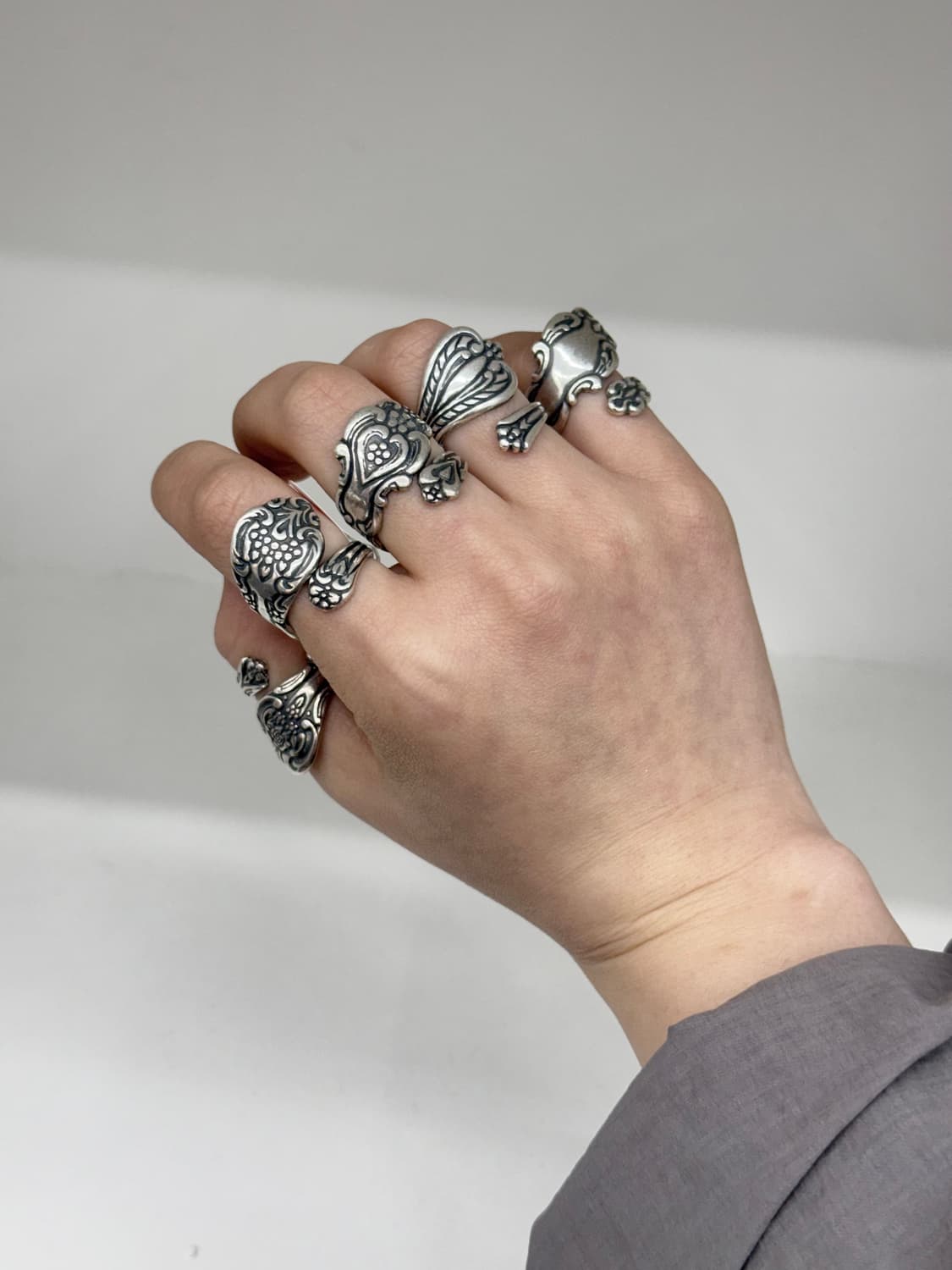 감성 빈티지 유럽 스푼 링 — 5종 상품이미지1