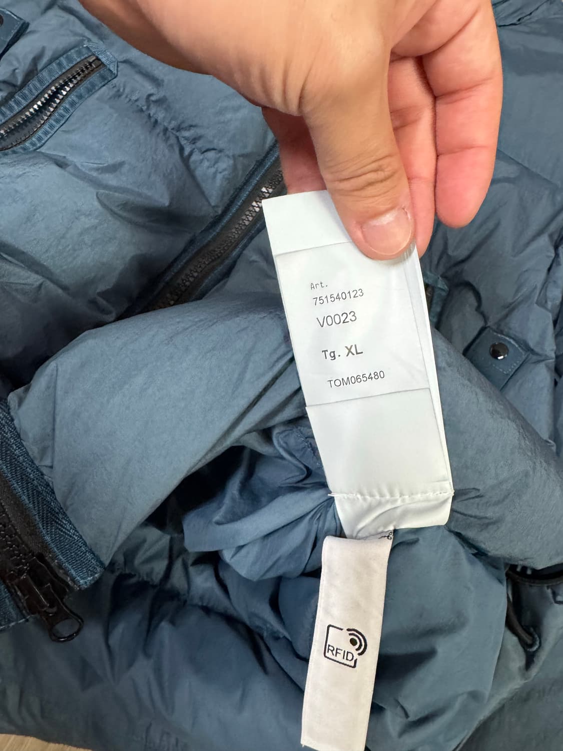 21FW 스톤아일랜드 크링클랩스 패딩 XL 아비오블루 상품이미지3