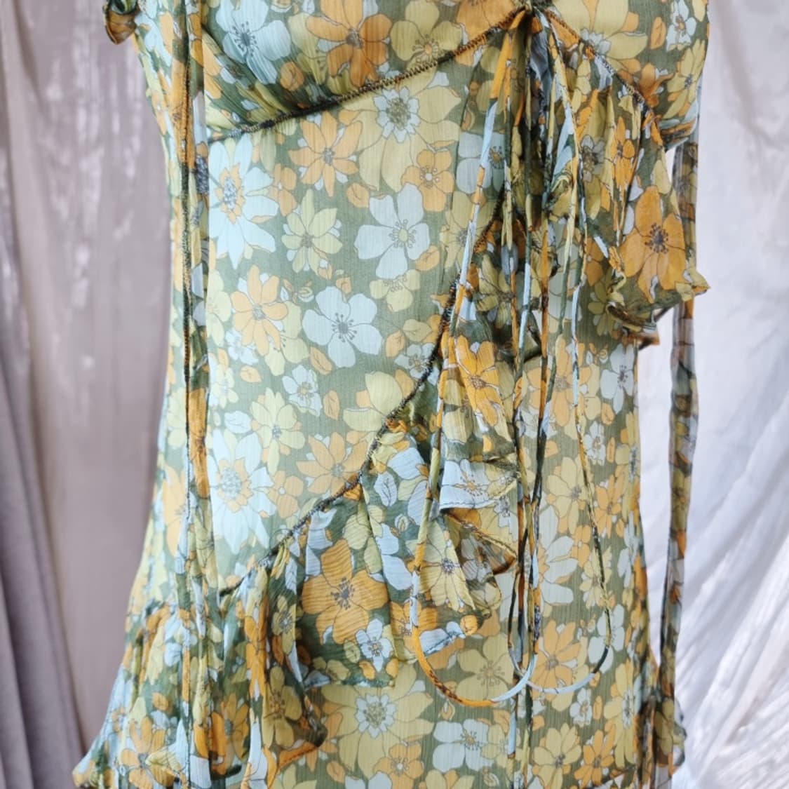 돌체앤가바나 D&G 스트링 쉬폰 원피스 (55) 상태최상 상품이미지6