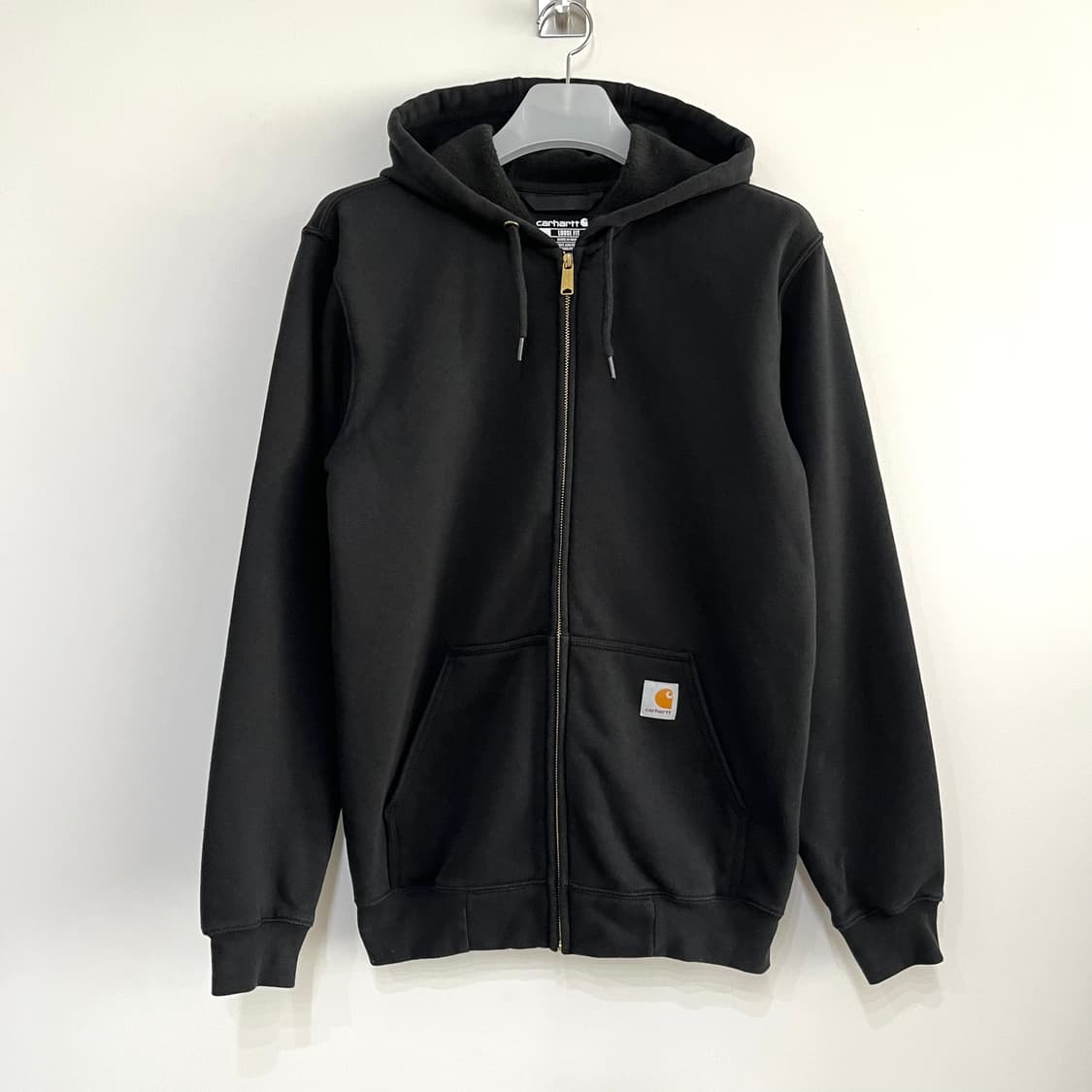칼하트 미드웨이트 블랙 써멀 후드집업 상품이미지2