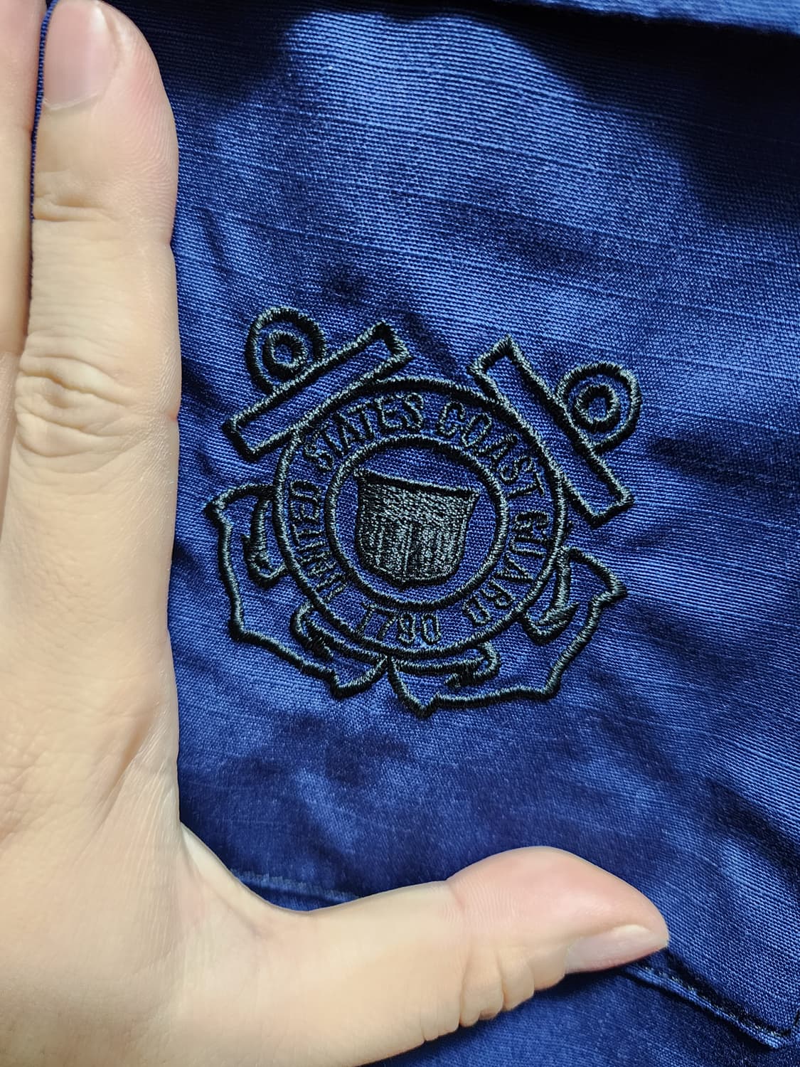 90s 밀리터리 USCG (미국 해안 경비대) 립스탑 셔츠  상품이미지5