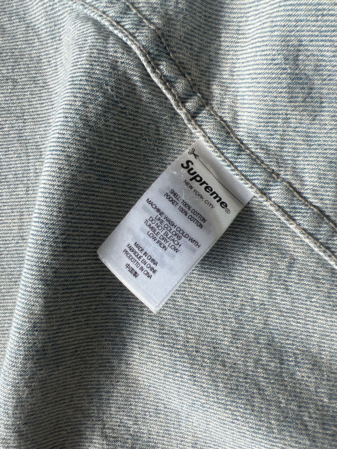 슈프림 데님 셔츠 자켓 L사이즈 상품이미지5