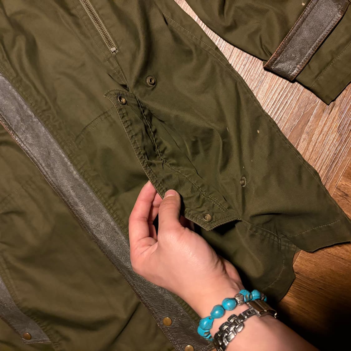 80s 경춘스포츠 leather zip-up jacket 상품이미지6