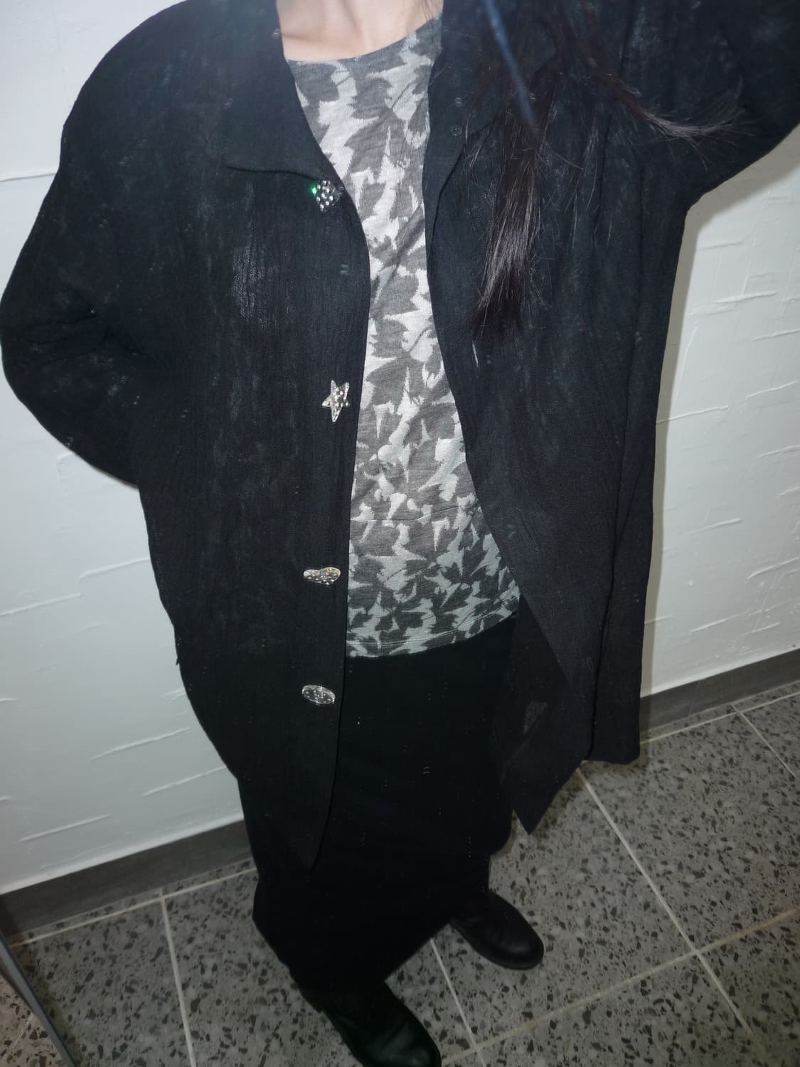 Jacquard grey long sleeve 상품이미지2