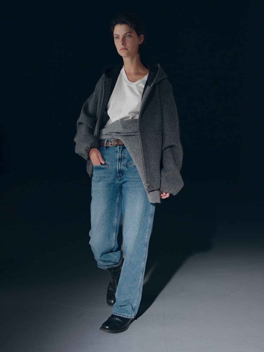 Aieul work hoodie jacket grey 상품이미지1