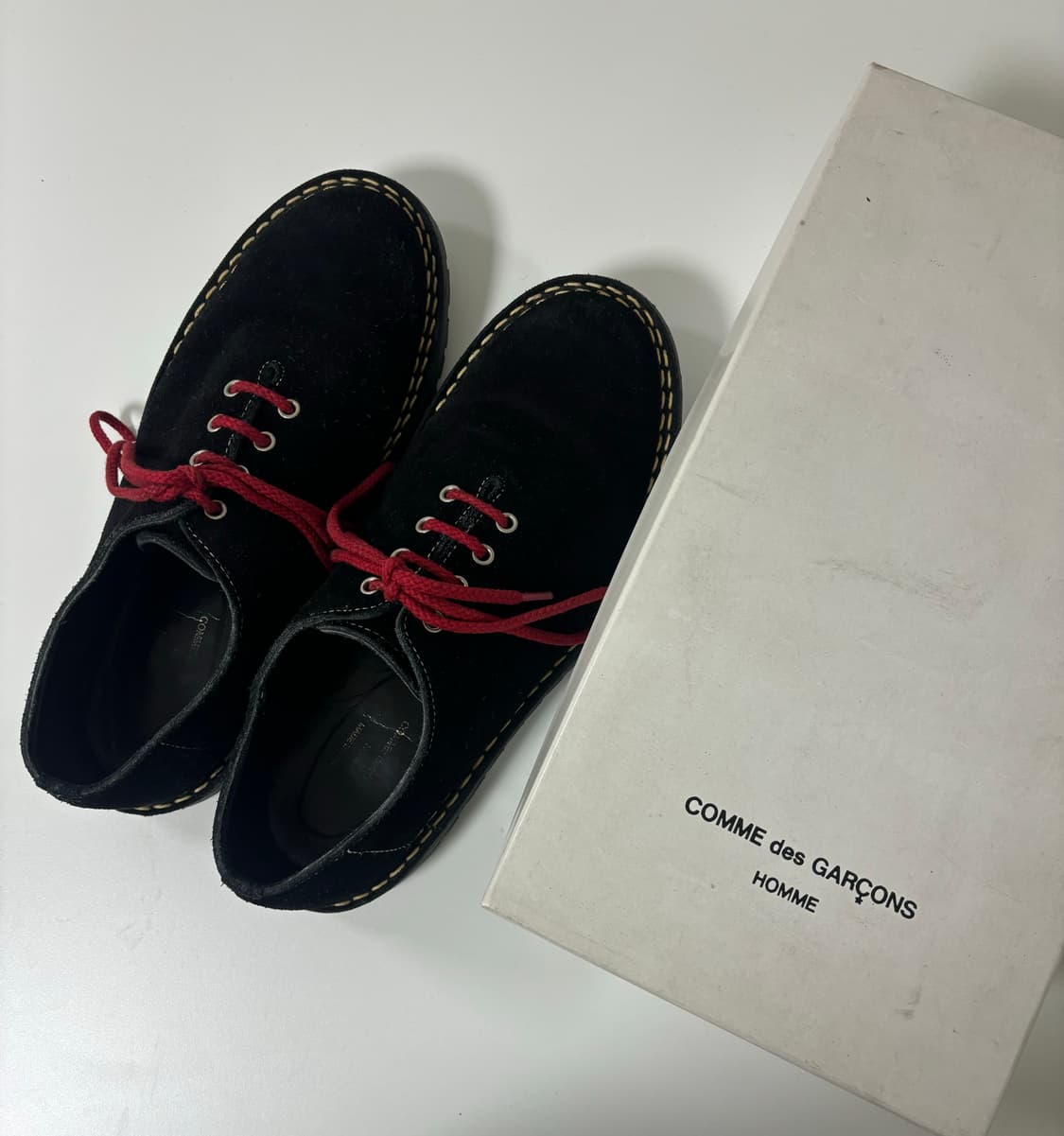 꼼데가르송옴므 스웨이드 스티치 슈즈 상품이미지1