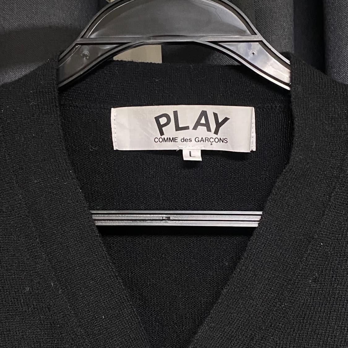 꼼데가르송 레드와펜 가디건 블랙 L 상품이미지3