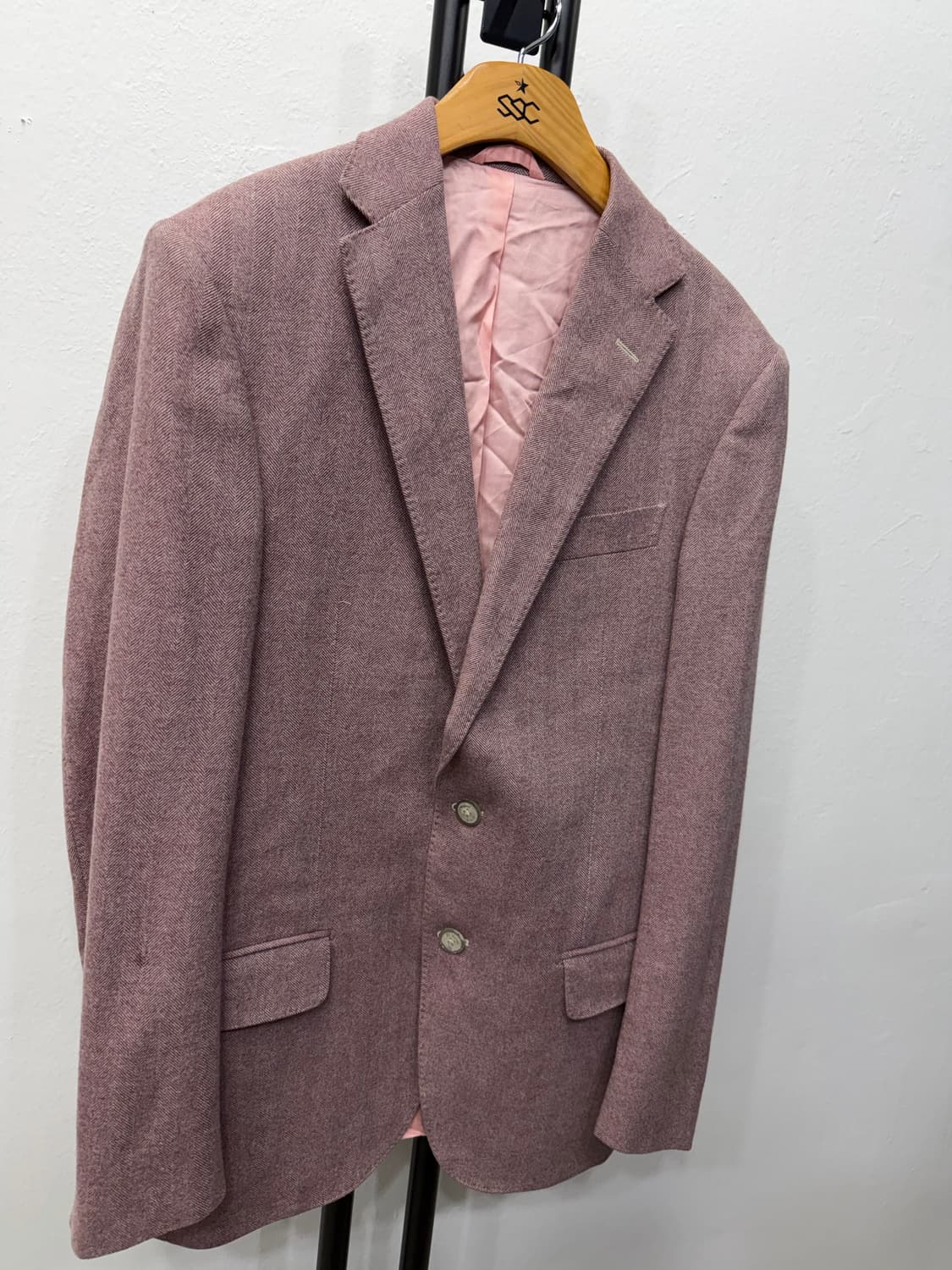 정품) S.T 듀퐁 헤링본 더블 브레스티드 자켓 46 상품이미지2