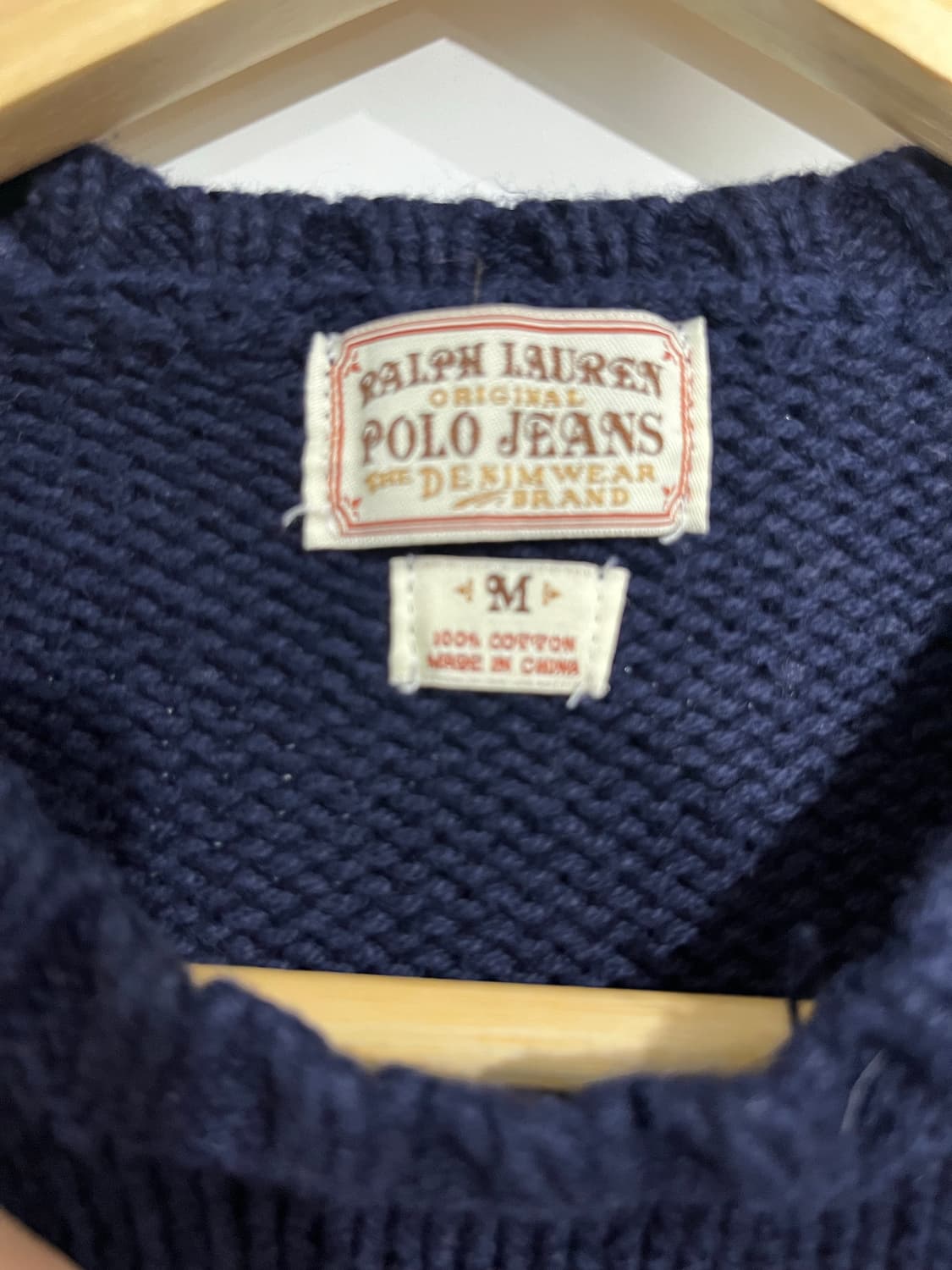 폴로 랄프로렌 성조기 니트 네이비 M 매장판 상품이미지3