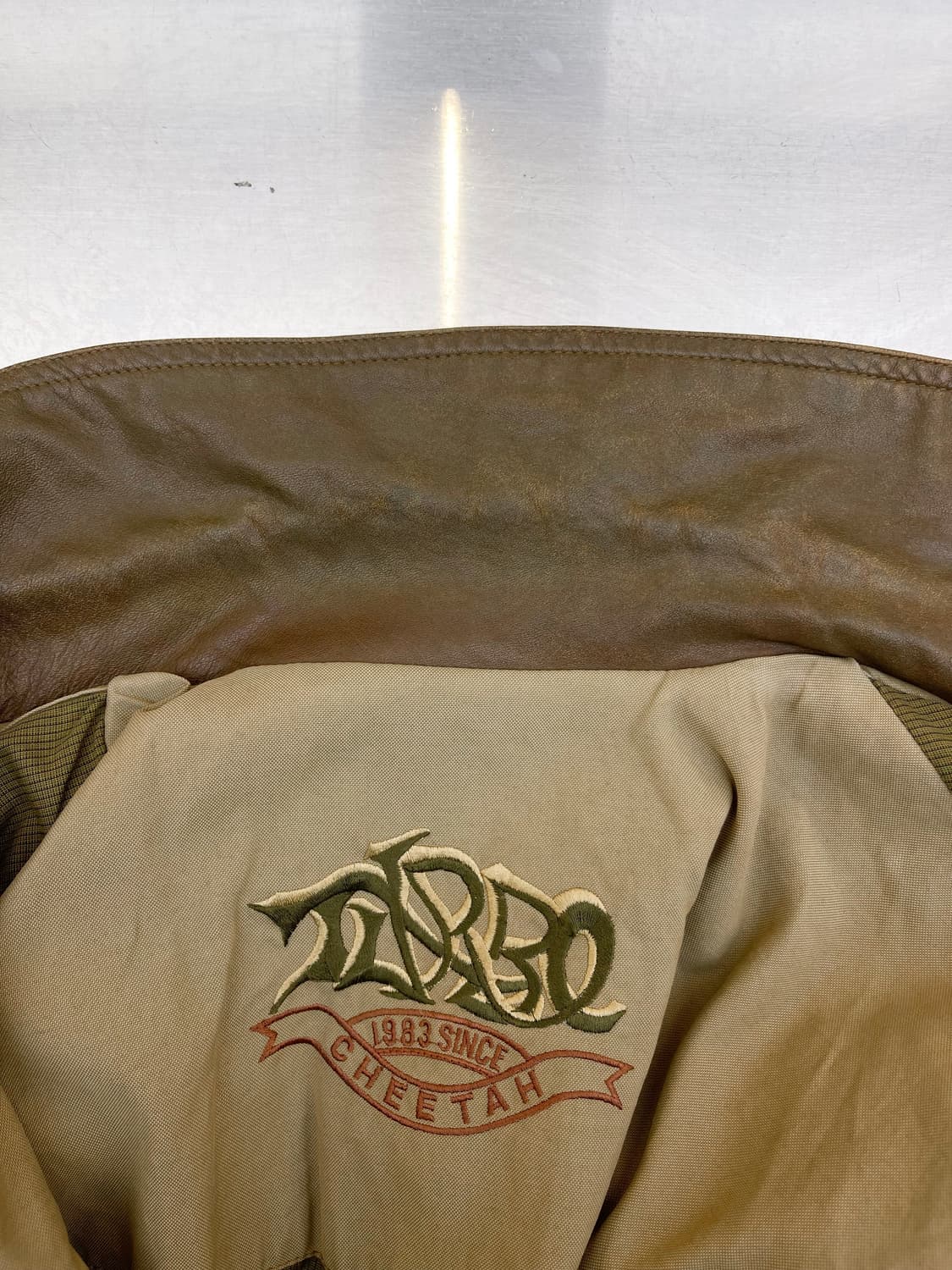 Turbo 90s 레더 퀄티드 헌팅 자켓 상품이미지10