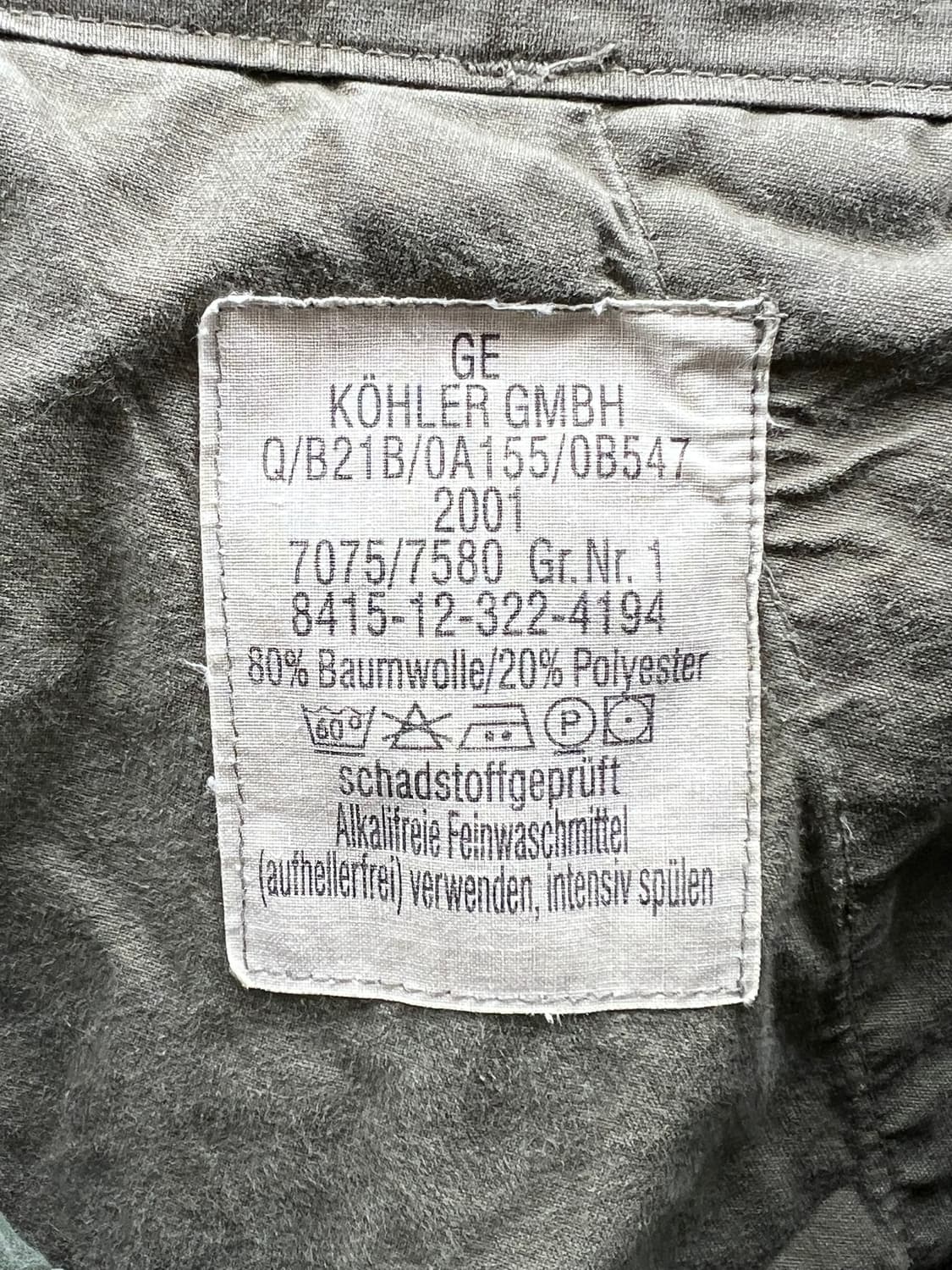 00's [30] 독일군 Flecktarn 플렉탄 오리지널 밀리터리 카고 상품이미지8