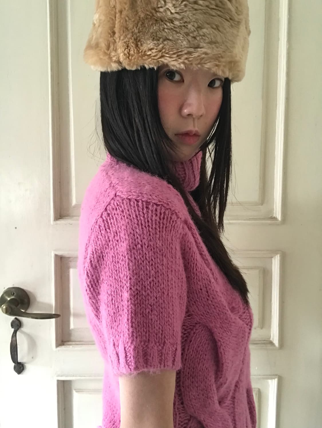 vintage pink turtle neck knit 상품이미지3