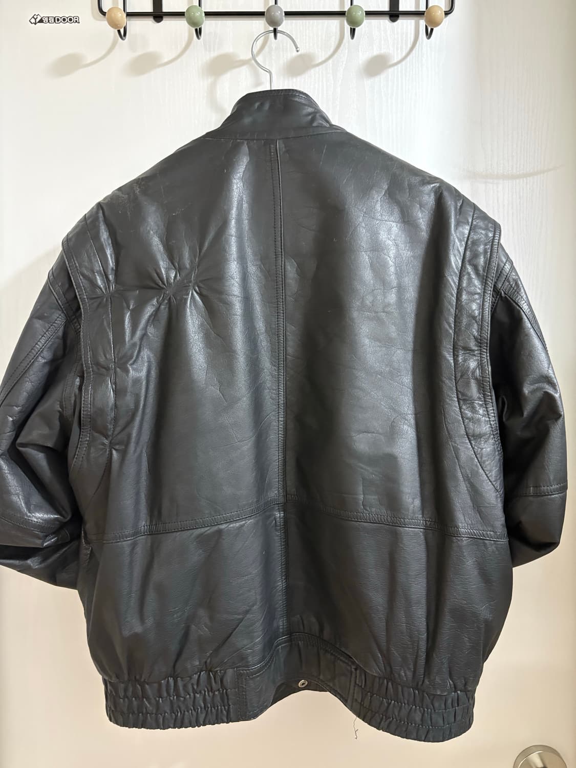 80s-90s vintage leather bomber jacket 상품이미지2
