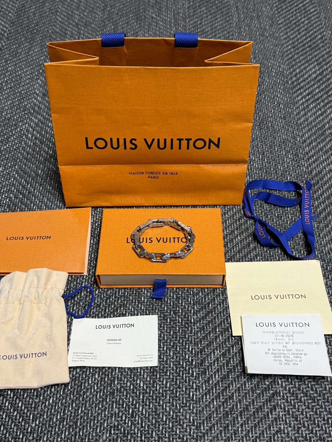 새상품급/풀구성(선물용)루이비통 모노그램 체인 버질아블로 팔찌 상품이미지1