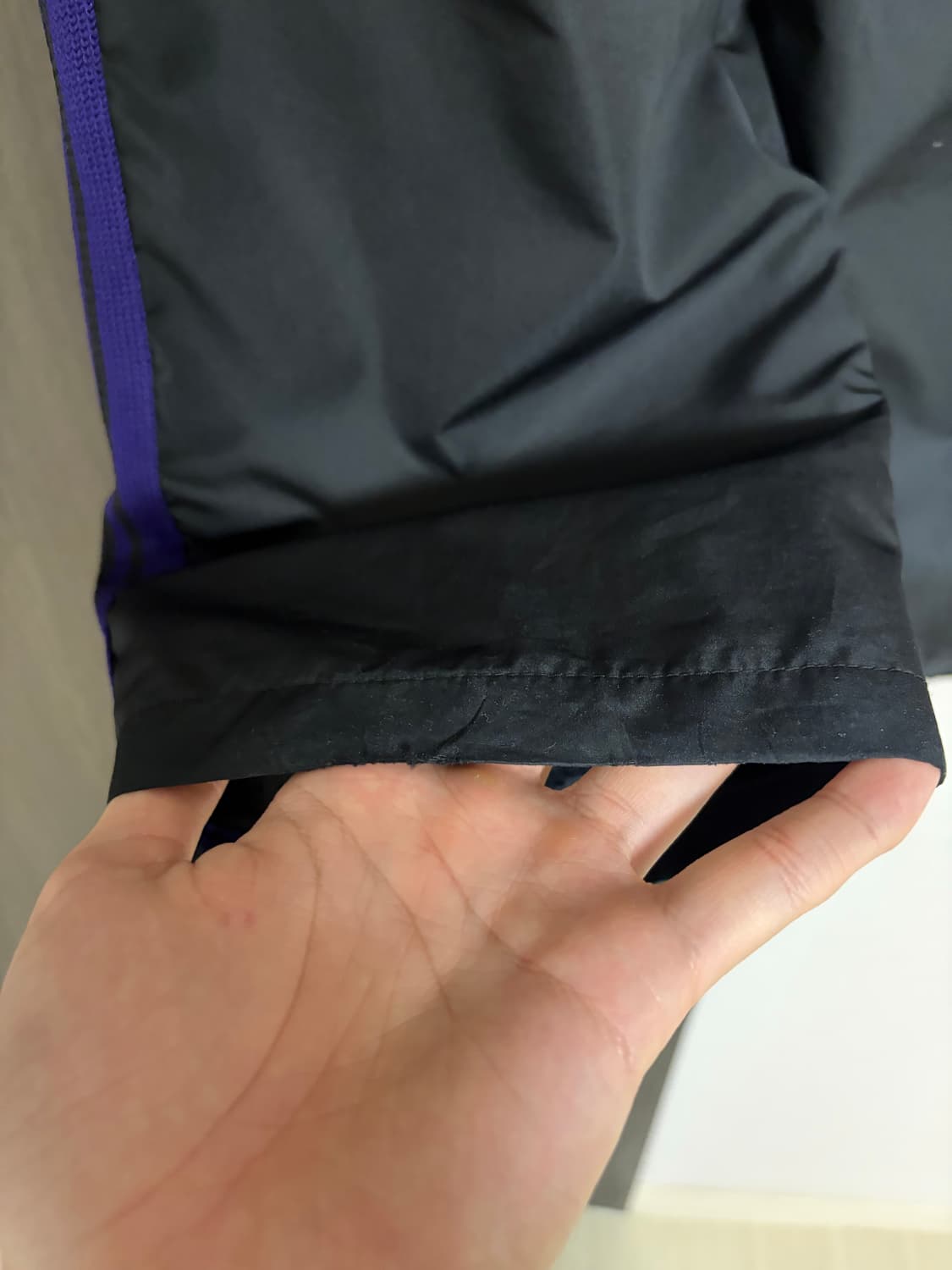 S) Needles X Beaver 별주 블랙 퍼플 트랙 팬츠 상품이미지4