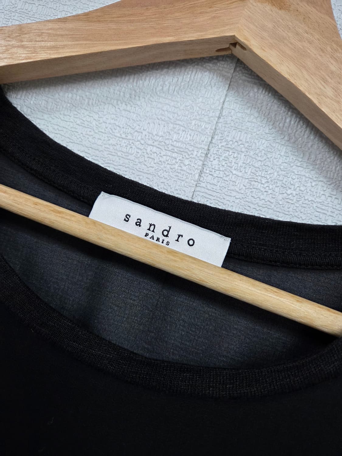 산드로 시스루   믹스라운드 티 상품이미지5