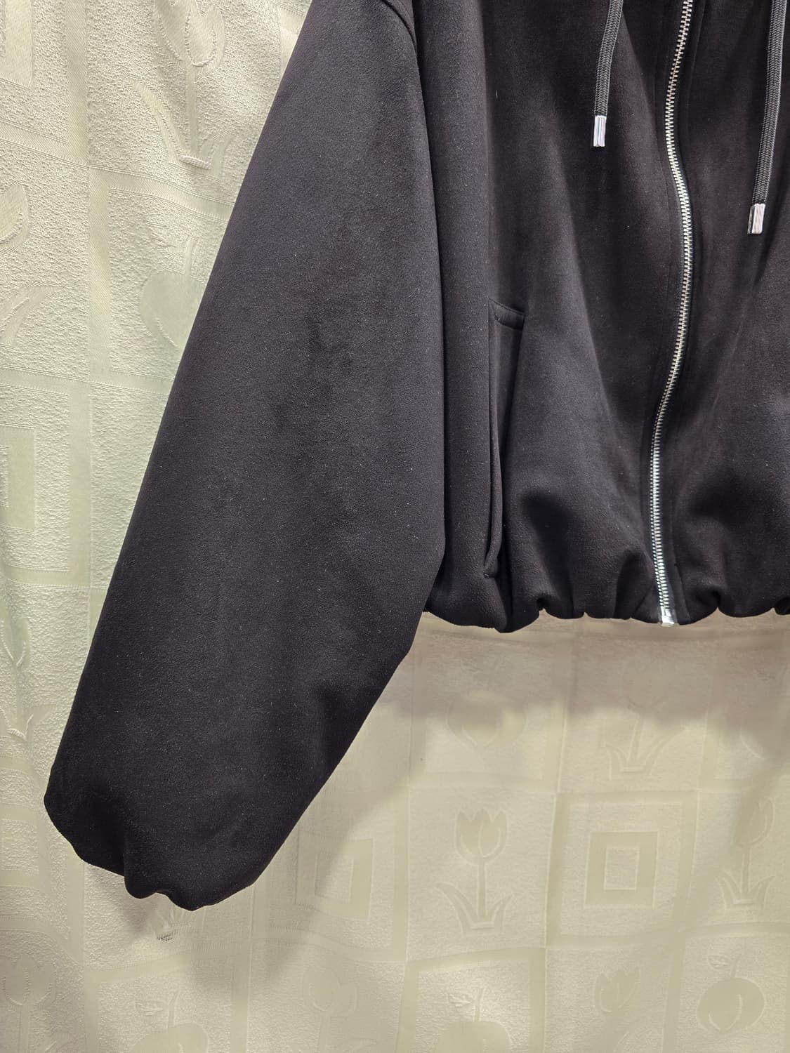 자라 블랙 크롭 후드 집업 자켓 프리사이즈 상품이미지4