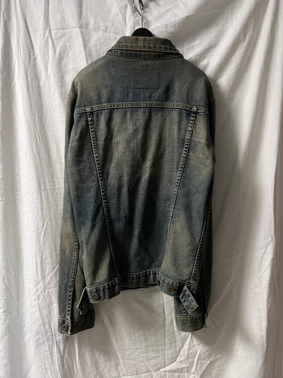 Vintage Green Washed Denim Jacket 상품이미지4