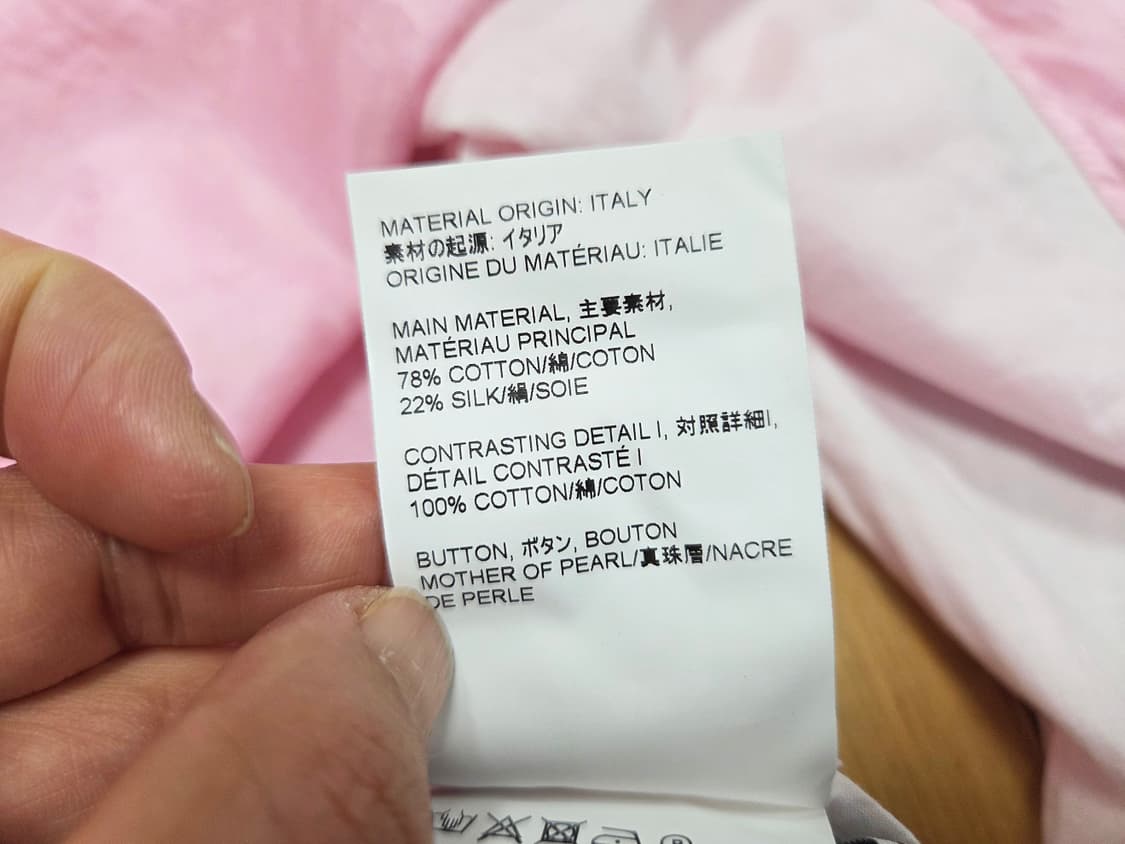 아워레가시(OUR LEGACY) 에이프런 핑크 코튼실크 셔츠 상품이미지10