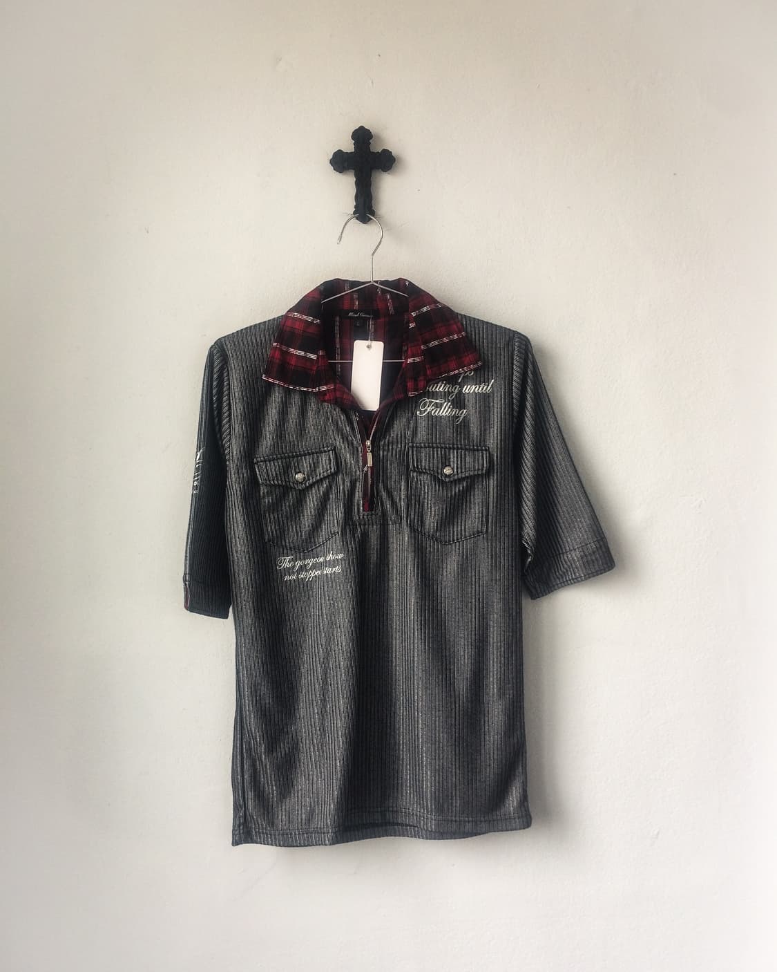 Double collar pocket ribbed pk t 상품이미지2